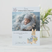 Peter Rabbit Foto Geburtsankündigung (Stehend Vorderseite)