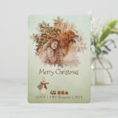 Peter Rabbit Foto Weihnachtskarte Feiertagskarte (Stehend Vorderseite)