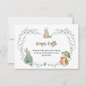 Peter Rabbit Friends Diaper Raffle RSVP Karte (Vorderseite)