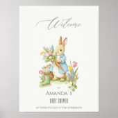 Peter Rabbit Garden Baby Dusche Willkommen Poster (Vorne)