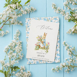 Peter Rabbit Garden Baby Dusche Willkommen Poster