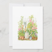 Peter Rabbit Garden Baby Shower Dankeskarte (Rückseite)