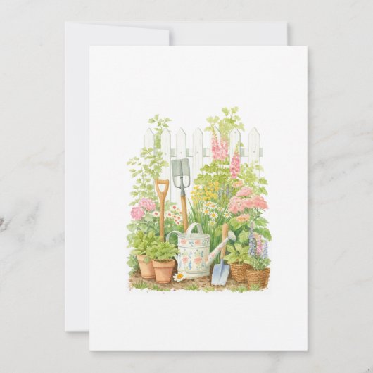 Peter Rabbit Garden Baby Shower Dankeskarte (Rückseite)