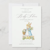 Peter Rabbit Garden Baby Shower Einladung (Vorderseite)