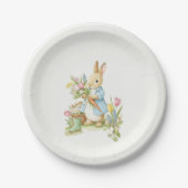 Peter Rabbit Garden Baby Shower Pappteller (Vorderseite)