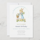 Peter Rabbit Garden Birthday Einladung (Vorderseite)