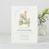 Peter Rabbit Garden Birthday Einladung (Stehend Vorderseite)