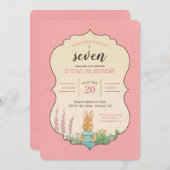 Peter Rabbit | Geburtstag eines kleinen Mädchens Einladung (Vorne/Hinten)