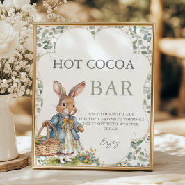 Peter Rabbit Girl Babydusche Hot Cocoa Bar Poster