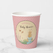 Peter Rabbit Girl Babyshower Pappbecher (Vorderseite)