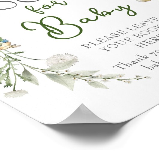 Peter Rabbit Greenery Wildblume Books for Baby Poster (Ecke)