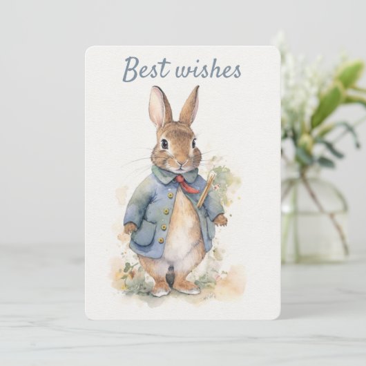 Peter Rabbit Grußkarte Feiertagskarte (Stehend Vorderseite)