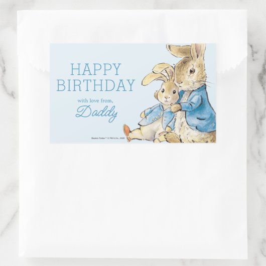 Peter Rabbit | Happy Birthday von Rechteckiger Aufkleber (Tasche)