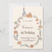 Peter Rabbit Herbst Einladung (Vorderseite)