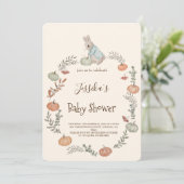 Peter Rabbit Herbst Einladung (Stehend Vorderseite)