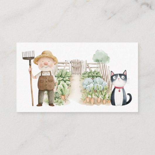 Peter Rabbit Herr McGregor Garden Baby Shower Begleitkarte (Rückseite)