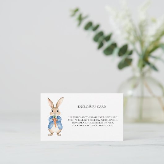 Peter Rabbit Herr McGregor Garden Baby Shower Begleitkarte (Stehend Vorderseite)