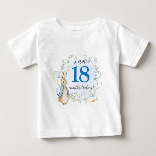 Peter Rabbit I bin 18 Monate Baby T-shirt (Vorderseite)