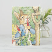 Peter Rabbit im Garten - Beatrix Potter Einladung (Stehend Vorderseite)