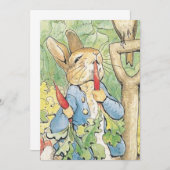 Peter Rabbit im Garten - Beatrix Potter Einladung (Vorne/Hinten)
