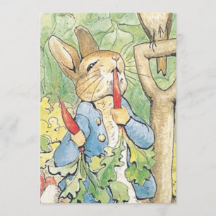Peter Rabbit im Garten - Beatrix Potter Einladung