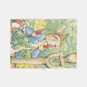 Peter Rabbit im Garten - Beatrix Potter Fleecedecke (Vorderseite (Horizontal))