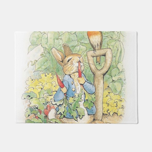 Peter Rabbit im Garten - Beatrix Potter Fußmatte (Vorderseite)