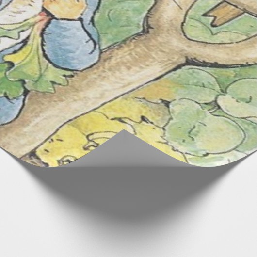 Peter Rabbit im Garten - Beatrix Potter Geschenkpapier (Ecke)