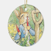 Peter Rabbit im Garten - Beatrix Potter Keramik Ornament (Links)