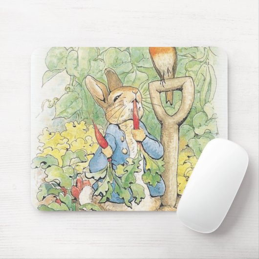 Peter Rabbit im Garten - Beatrix Potter Mousepad (Mit Mouse)
