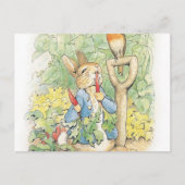 Peter Rabbit im Garten - Beatrix Potter Postkarte (Vorderseite)