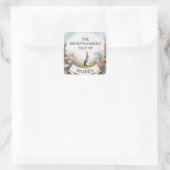 Peter Rabbit im Garten Quadratischer Aufkleber (Tasche)