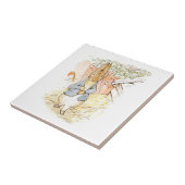 Peter Rabbit im Garten (von Beatrix Potter) Fliese (Seite)