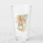 Peter Rabbit im Garten (von Beatrix Potter) Glas (Vorderseite)