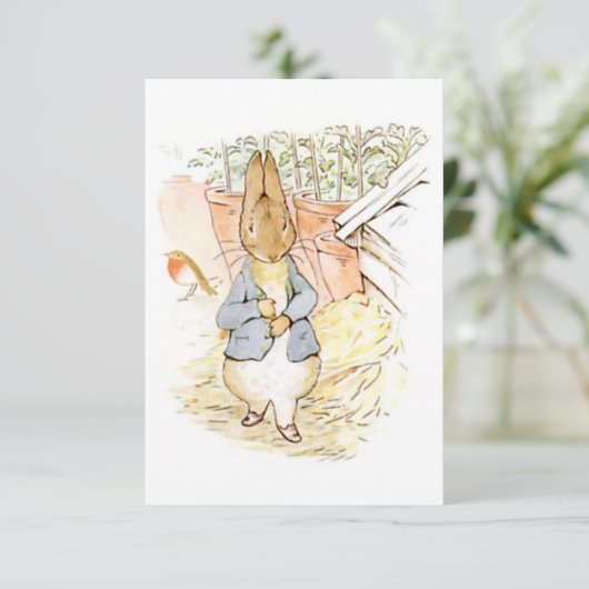 Peter Rabbit im Garten (von Beatrix Potter) Karte (Stehend Vorderseite)