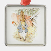 Peter Rabbit im Garten (von Beatrix Potter) Ornament Aus Metall (Vorne)