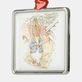 Peter Rabbit im Garten (von Beatrix Potter) Ornament Aus Metall (Links)