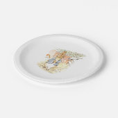 Peter Rabbit im Garten (von Beatrix Potter) Pappteller (Schrägansicht)