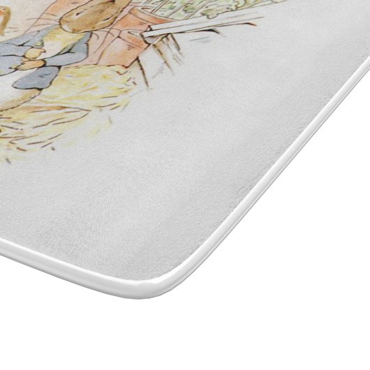 Peter Rabbit im Garten (von Beatrix Potter) Schneidebrett (Ecke)