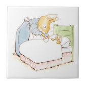 Peter Rabbit in Bed (wird von seiner Mutter Gefütt Fliese (Vorderseite)