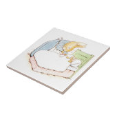 Peter Rabbit in Bed (wird von seiner Mutter Gefütt Fliese (Seite)