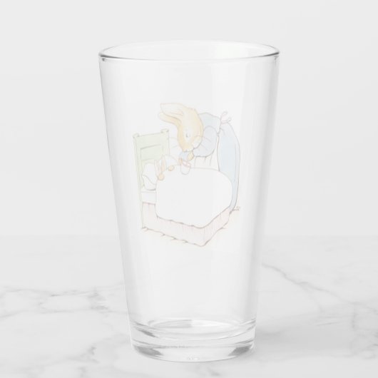 Peter Rabbit in Bed (wird von seiner Mutter Gefütt Glas (Rückseite)