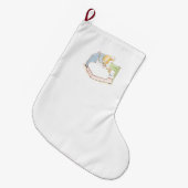 Peter Rabbit in Bed (wird von seiner Mutter Gefütt Großer Weihnachtsstrumpf (Vorderansicht (hängend))