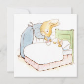 Peter Rabbit in Bed (wird von seiner Mutter Gefütt Karte (Vorderseite)