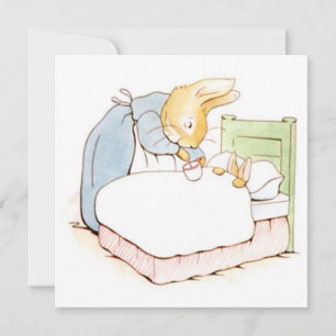 Peter Rabbit in Bed (wird von seiner Mutter Gefütt Karte