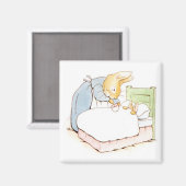Peter Rabbit in Bed (wird von seiner Mutter Gefütt Magnet (Vorderseite/Rückseite)