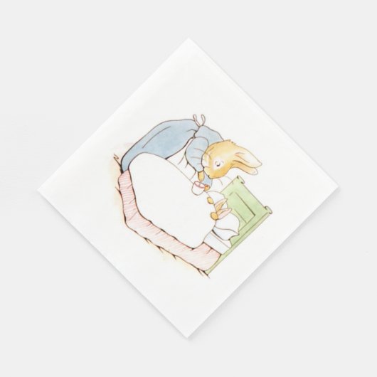 Peter Rabbit in Bed (wird von seiner Mutter Gefütt Serviette (Ecke)