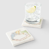 Peter Rabbit in Bed (wird von seiner Mutter Gefütt Steinuntersetzer (Seitenansicht)