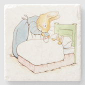 Peter Rabbit in Bed (wird von seiner Mutter Gefütt Steinuntersetzer (Vorderseite)