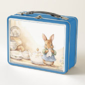 Peter Rabbit in der Küche mit Geschirr Metall Brotdose (Vorderseite)